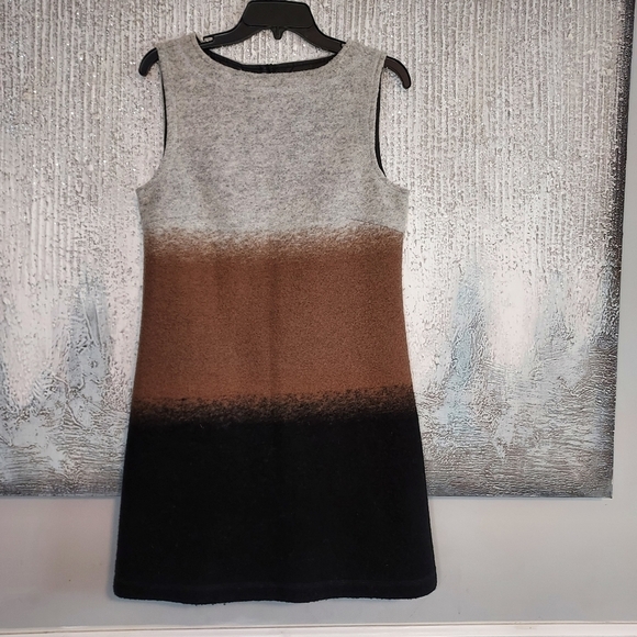 ANTHROPOLOGIE HOSS INTROPIA Wool Blend Ombre Shift Dress Sz-M - Picture 1 of 8